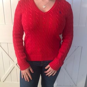 Ralph Lauren Sport Red cable sweater